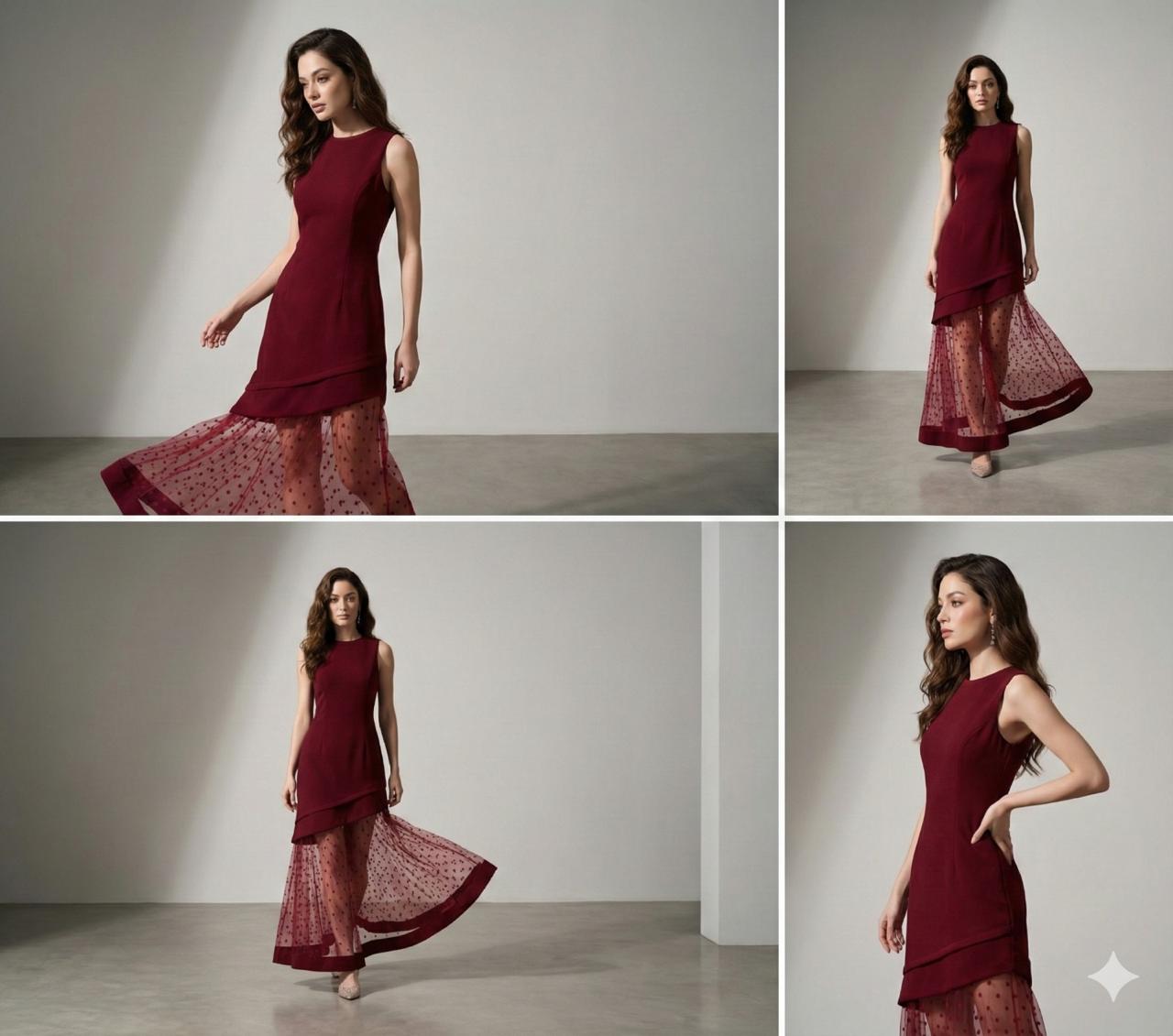 Maroon couture series